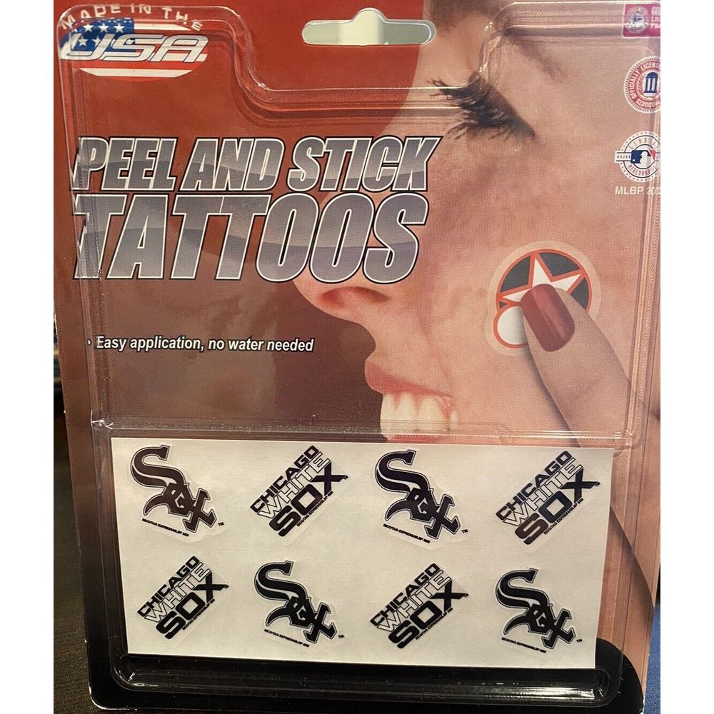 Chicago White Sox MLB‎ Peel and Stick Tattoos Rico Industries Set of 8 New